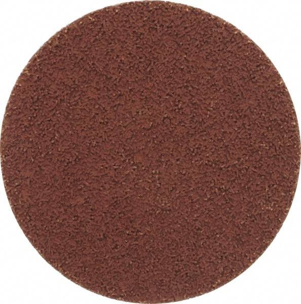 Made in USA - 3" Disc Diam, 400 Grit, Aluminum Oxide Quick Change Disc - Type S Attaching System, Coated, Brown, Super Fine Grade - USA Tool & Supply