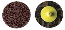 Made in USA - 3" Disc Diam, 600 Grit, Aluminum Oxide Quick Change Disc - Type S Attaching System, Coated, Brown, Super Fine Grade - USA Tool & Supply