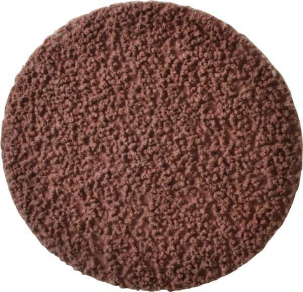 Made in USA - 3" Disc Diam, 80 Grit, Aluminum Oxide Quick Change Disc - Type R Attaching System, Coated, Brown, Medium Grade - USA Tool & Supply