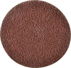 Made in USA - 3" Disc Diam, 120 Grit, Aluminum Oxide Quick Change Disc - Type R Attaching System, Coated, Brown, Fine Grade - USA Tool & Supply