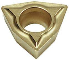 Hertel - WPMT1.51.21 Grade HC210 Carbide Turning Insert - TiN Finish, 80° Trigon, 3/16" Inscr Circle, 5/64" Thick, 1/64" Corner Radius - USA Tool & Supply