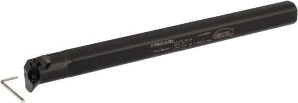 Hertel - 1.3" Min Bore Diam, 12" OAL, 1" Shank Diam, A-MDUN Indexable Boring Bar - DN.. Insert, Screw or Clamp Holding Method - USA Tool & Supply