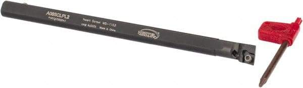 Hertel - 0.48" Min Bore Diam, 6" OAL, 3/8" Shank Diam, A-SCLP Indexable Boring Bar - CP.. Insert, Screw Holding Method - USA Tool & Supply
