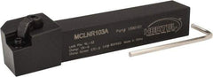 Hertel - MCLN, Right Hand Cut, 5° Lead Angle, 5/8" Shank Height x 5/8" Shank Width, Negative Rake Indexable Turning Toolholder - 4" OAL, CN..32. Insert Compatibility, Series Multi-Option - USA Tool & Supply