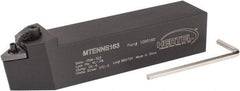 Hertel - MTEN, Neutral Cut, 0° Lead Angle, 1" Shank Height x 1" Shank Width, Negative Rake Indexable Turning Toolholder - 5" OAL, TN..33. Insert Compatibility, Series Multi-Option - USA Tool & Supply