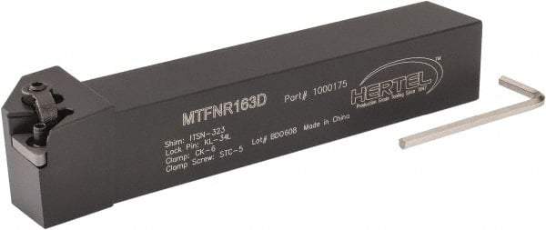 Hertel - MTFN, Right Hand Cut, 1" Shank Height x 1" Shank Width, Negative Rake Indexable Turning Toolholder - 6" OAL, TN..33. Insert Compatibility, Series Multi-Option - USA Tool & Supply