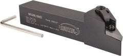 Hertel - MVJN, Left Hand Cut, 3° Lead Angle, 1" Shank Height x 1" Shank Width, Negative Rake Indexable Turning Toolholder - 6" OAL, VN..43. Insert Compatibility, Series Multi-Option - USA Tool & Supply