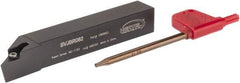 Hertel - SVJB, Right Hand Cut, 3° Lead Angle, 1/2" Shank Height x 1/2" Shank Width, Neutral Rake Indexable Turning Toolholder - 3-1/2" OAL, VB..22. Insert Compatibility, Series Screw-Type - USA Tool & Supply