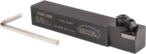 Hertel - CTAP, Left Hand Cut, 3° Lead Angle, 3/4" Shank Height x 3/4" Shank Width, Neutral Rake Indexable Turning Toolholder - 4-1/2" OAL, TP..32. Insert Compatibility, Series Clamp Type - USA Tool & Supply