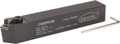 Hertel - CSDP, Neutral Cut, 0° Lead Angle, 1" Shank Height x 1" Shank Width, Positive Rake Indexable Turning Toolholder - 6" OAL, SP.. 422 Insert Compatibility, Series Clamp Type - USA Tool & Supply