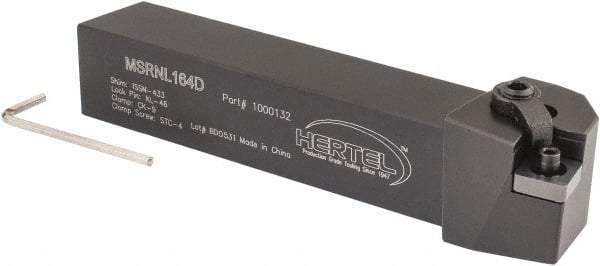 Hertel - MSRN, Left Hand Cut, 15° Lead Angle, 1" Shank Height x 1" Shank Width, Negative Rake Indexable Turning Toolholder - 6" OAL, SN..43. Insert Compatibility, Series Multi-Option - USA Tool & Supply