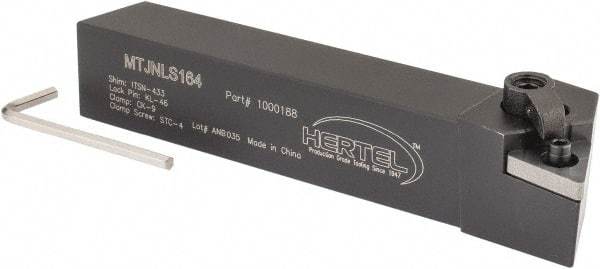 Hertel - MTJN, Left Hand Cut, 3° Lead Angle, 1" Shank Height x 1" Shank Width, Negative Rake Indexable Turning Toolholder - 6" OAL, TN..33. Insert Compatibility, Series Multi-Option - USA Tool & Supply