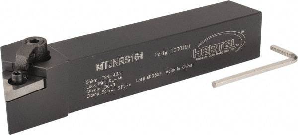 Hertel - MTJN, Right Hand Cut, 3° Lead Angle, 1" Shank Height x 1" Shank Width, Negative Rake Indexable Turning Toolholder - 6" OAL, TN..43. Insert Compatibility, Series Multi-Option - USA Tool & Supply