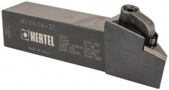Hertel - MVJN, Left Hand Cut, 3° Lead Angle, 1" Shank Height x 1" Shank Width, Negative Rake Indexable Turning Toolholder - 5" OAL, VN..33. Insert Compatibility, Series Multi-Option - USA Tool & Supply