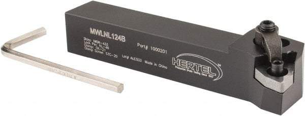 Hertel - MWLN, Left Hand Cut, 5° Lead Angle, 3/4" Shank Height x 3/4" Shank Width, Negative Rake Indexable Turning Toolholder - 4-1/2" OAL, WN..43. Insert Compatibility, Series Multi-Option - USA Tool & Supply