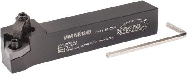 Hertel - MWLN, Right Hand Cut, 5° Lead Angle, 3/4" Shank Height x 3/4" Shank Width, Negative Rake Indexable Turning Toolholder - 4-1/2" OAL, WN..43. Insert Compatibility, Series Multi-Option - USA Tool & Supply