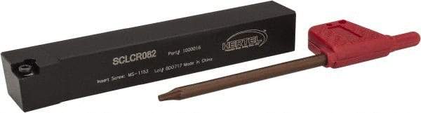 Hertel - SCLC, Right Hand Cut, 5° Lead Angle, 1/2" Shank Height x 1/2" Shank Width, Neutral Rake Indexable Turning Toolholder - 3-1/2" OAL, CC..21.5. Insert Compatibility, Series Screw-Type - USA Tool & Supply