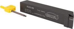 Hertel - SDJC, Left Hand Cut, 3° Lead Angle, 1" Shank Height x 1" Shank Width, Neutral Rake Indexable Turning Toolholder - 6" OAL, DC..32.5. Insert Compatibility, Series Screw-Type - USA Tool & Supply