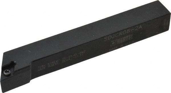 Hertel - SDJC, Right Hand Cut, 3° Lead Angle, 1/2" Shank Height x 1/2" Shank Width, Neutral Rake Indexable Turning Toolholder - 3-1/2" OAL, DC..21.5. Insert Compatibility, Series Screw-Type - USA Tool & Supply