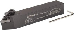 Hertel - MTEN, Neutral Cut, 0° Lead Angle, 3/4" Shank Height x 3/4" Shank Width, Negative Rake Indexable Turning Toolholder - 4-1/2" OAL, TN..33. Insert Compatibility, Series Multi-Option - USA Tool & Supply