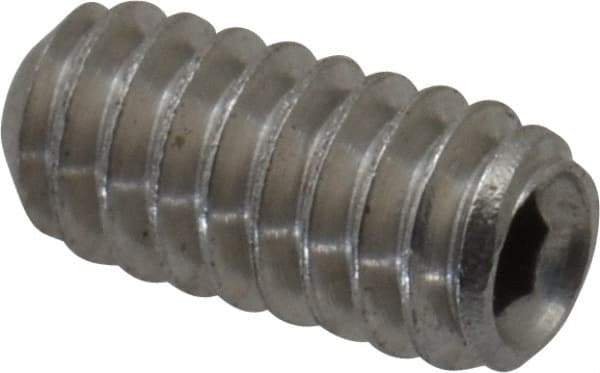 Value Collection - #2-56 UNC, 3/16" OAL, Cup Point Set Screw - Grade 18-8 Stainless Steel, 0.035" Key - USA Tool & Supply