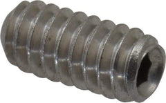 Value Collection - #2-56 UNC, 3/16" OAL, Cup Point Set Screw - Grade 18-8 Stainless Steel, 0.035" Key - USA Tool & Supply