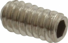 Value Collection - #3-48 UNC, 3/16" OAL, Cup Point Set Screw - Grade 18-8 Stainless Steel, 0.05" Key - USA Tool & Supply