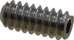 Value Collection - #4-40 UNC, 1/4" OAL, Cup Point Set Screw - Grade 18-8 Stainless Steel, 0.05" Key - USA Tool & Supply