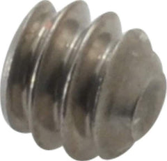 Value Collection - #6-32 UNC, 1/8" OAL, Cup Point Set Screw - Grade 18-8 Stainless Steel, 1/16" Key - USA Tool & Supply