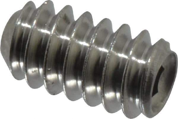 Value Collection - #6-32 UNC, 1/4" OAL, Cup Point Set Screw - Grade 18-8 Stainless Steel, 1/16" Key - USA Tool & Supply