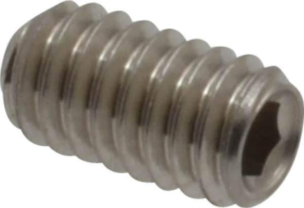 Value Collection - #8-32 UNC, 5/16" OAL, Cup Point Set Screw - Grade 18-8 Stainless Steel, 5/64" Key - USA Tool & Supply