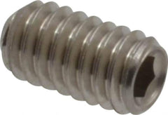 Value Collection - #8-32 UNC, 5/16" OAL, Cup Point Set Screw - Grade 18-8 Stainless Steel, 5/64" Key - USA Tool & Supply