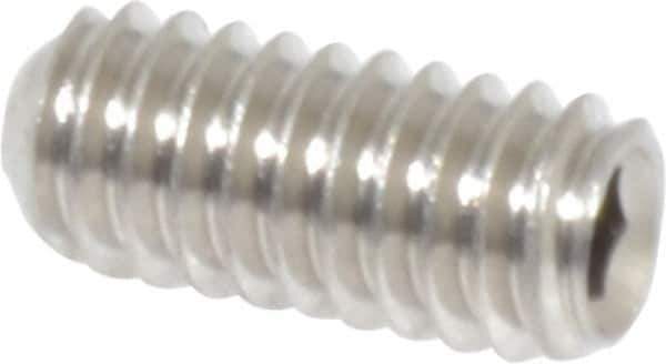 Value Collection - #8-32 UNC, 3/8" OAL, Cup Point Set Screw - Grade 18-8 Stainless Steel, 5/64" Key - USA Tool & Supply