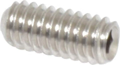 Value Collection - #8-32 UNC, 3/8" OAL, Cup Point Set Screw - Grade 18-8 Stainless Steel, 5/64" Key - USA Tool & Supply