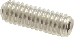 Value Collection - #8-32 UNC, 1/2" OAL, Cup Point Set Screw - Grade 18-8 Stainless Steel, 5/64" Key - USA Tool & Supply