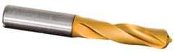 Kennametal - 0.262" 135° Solid Carbide Jobber Drill - TiAlN Finish, Right Hand Cut, Spiral Flute, Straight Shank, 3.58" OAL, Standard Point - USA Tool & Supply