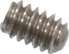 Value Collection - #0-80 UNF, 3/32" OAL, Cup Point Set Screw - Grade 18-8 Stainless Steel, 0.028" Key - USA Tool & Supply