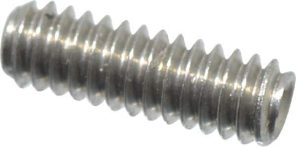 Value Collection - #0-80 UNF, 3/16" OAL, Cup Point Set Screw - Grade 18-8 Stainless Steel, 0.028" Key - USA Tool & Supply