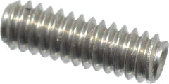 Value Collection - #0-80 UNF, 3/16" OAL, Cup Point Set Screw - Grade 18-8 Stainless Steel, 0.028" Key - USA Tool & Supply