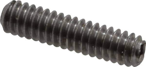 Value Collection - #0-80 UNF, 1/4" OAL, Cup Point Set Screw - Grade 18-8 Stainless Steel, 0.028" Key - USA Tool & Supply