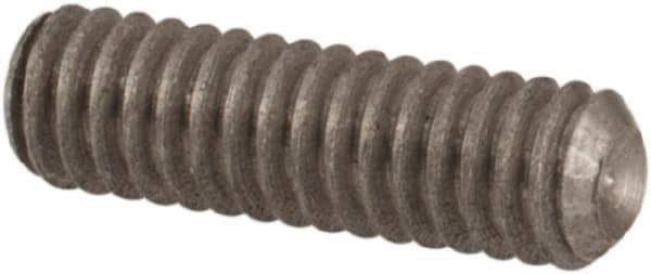 Value Collection - #1-72 UNF, 1/4" OAL, Cup Point Set Screw - Grade 18-8 Stainless Steel, 0.035" Key - USA Tool & Supply