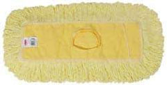 Rubbermaid - 18" Long x 5" Wide Yarn Blend Dust Mop Head - Envelope Connection, Yellow, Looped Head - USA Tool & Supply