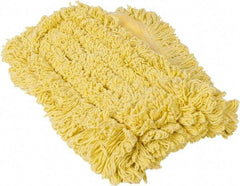 Rubbermaid - 36" Long x 5" Wide Yarn Blend Dust Mop Head - Envelope Connection, Yellow, Looped Head - USA Tool & Supply