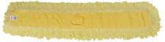 Rubbermaid - 48" Long x 5" Wide Yarn Blend Dust Mop Head - Envelope Connection, Yellow, Looped Head - USA Tool & Supply