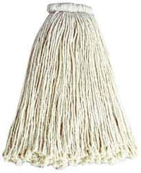 Rubbermaid - White Head Band, Large Cotton Cut End Mop Head - 4 Ply, Screw On Connection, Use for General Purpose - USA Tool & Supply