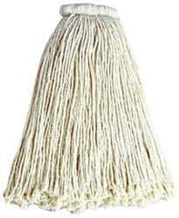 Rubbermaid - White Head Band, Large Cotton Cut End Mop Head - 4 Ply, Screw On Connection, Use for General Purpose - USA Tool & Supply