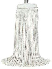 Rubbermaid - White Head Band, Large Rayon Cut End Mop Head - 4 Ply, Screw On Connection, Use for Finishing - USA Tool & Supply