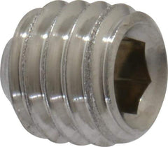 Value Collection - #10-32 UNF, 3/16" OAL, Cup Point Set Screw - Grade 18-8 Stainless Steel, 3/32" Key - USA Tool & Supply