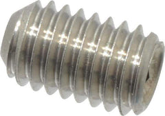 Value Collection - #10-32 UNF, 5/16" OAL, Cup Point Set Screw - Grade 18-8 Stainless Steel, 3/32" Key - USA Tool & Supply