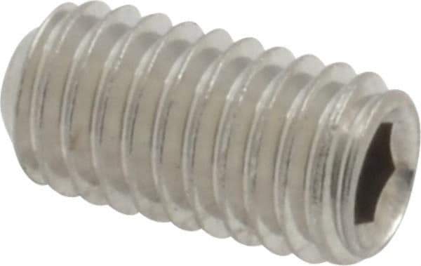Value Collection - #10-32 UNF, 3/8" OAL, Cup Point Set Screw - Grade 18-8 Stainless Steel, 3/32" Key - USA Tool & Supply